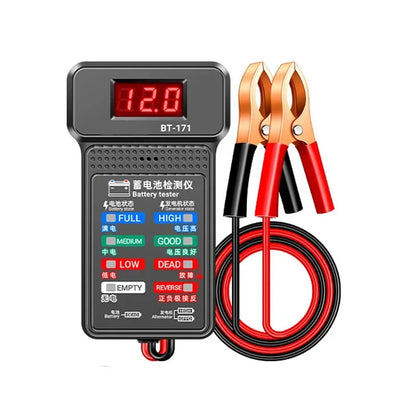 2023 New Universal Car Battery Tester 12V 24V 100-2000CCA Battery Load Tester Tool with LCD Screen Automatic Alternator Analyzer
