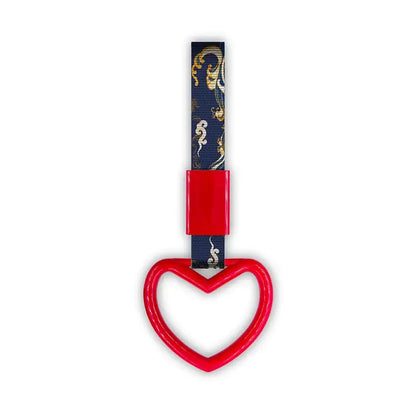 JDM Tsurikawa Heart Ring Car Tow Belt Train Bus Handle Hand Strap Drift Charm Strap Drift Auto Accessories Car Styling Bradn New