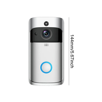 WiFi Video Doorbell 2 Way Audio Security Home Door Bell 720P Night Vision with Noise Cancelling Microphone Smart Human Detection