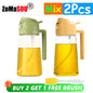 1-4Pc 2-in-1 Sprayer Pourer Oil Empty Bottle Plastic Oil Container Dispenser Vaporizer Kitchen Barbecue Camping Cooking Utensils