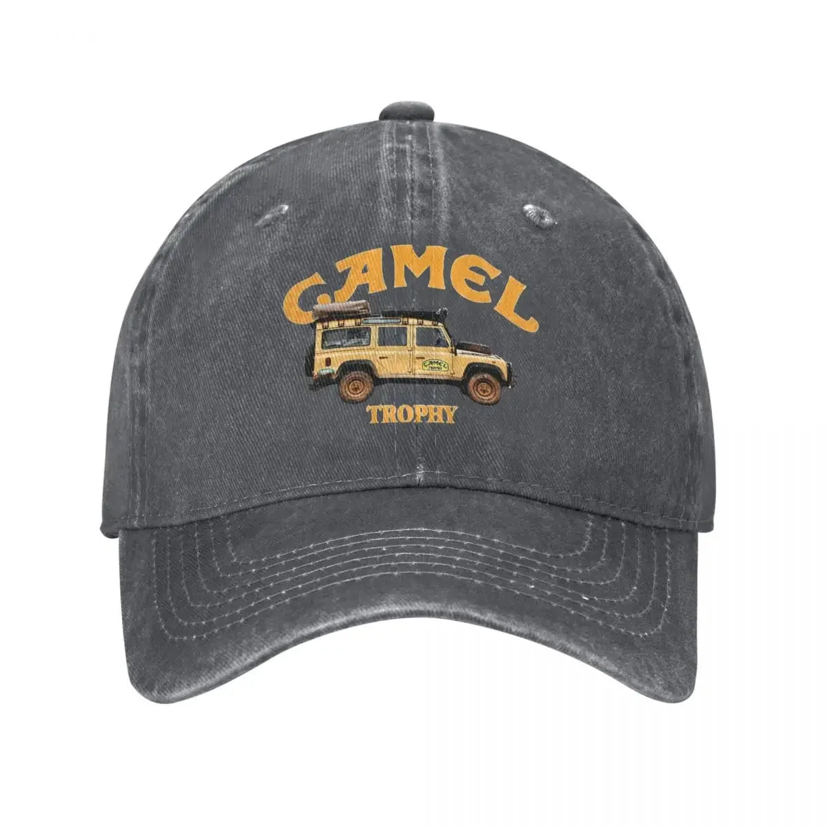 Camel Trophy Logo Unisex Style Baseball Caps Distressed Denim Washed Hats Cap Vintage Outdoor Workouts Adjustable Snapback Cap