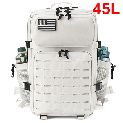 QT&QY 25L GYM Tactical Backpacks for Men  Survival Laser Cut Molle Daypack Small Bug Out Bag Gym Rucksack with Dual Cup Holders