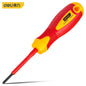 Deli 1pcs Insulated Screwdriver CRV PH SL Chrome Vanadium Steel 1000V High Voltage Resistant Electrician Repair Tools