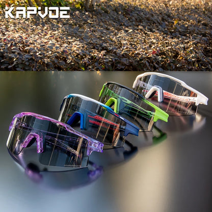KAPVOE Woman Photochromic Sunglasses UV400 Bike Bicycle Glasses Men's Sports Cycling Eyewear Outdoor MTB Glasses Bike Goggles