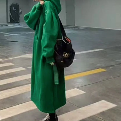 Clothes Women Plus Size Dresses 2024 Trend Hoodie Loose Sweatshirts Woman Tube Dress Midi Dress Long Sleeve Sweater Outerwears
