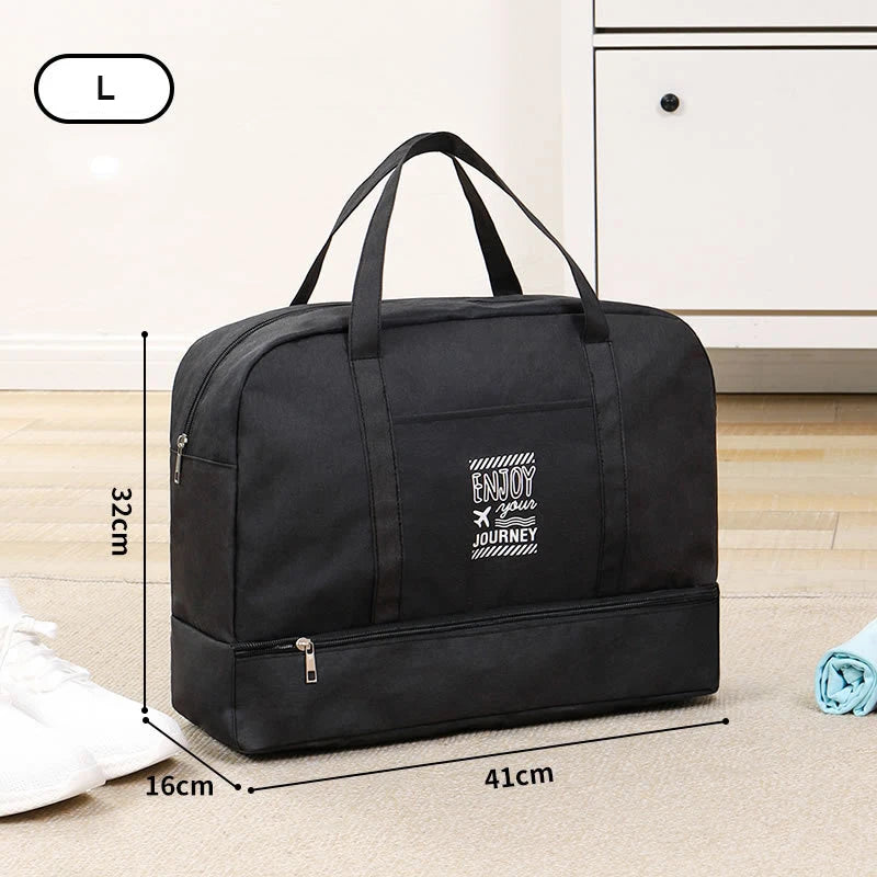 Fashion Folding Travel Bag Unisex Oxford Travel Weekend Overnight Bags Large Capacity Hand Luggage Tote Duffel Accessor Supplies