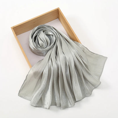 New Premium Silk Crinkle Hijab Scarf Women Shawls Plain Muslim Women Hijabs Breathab Islam Women Turban Pleated Scarf Ramadan