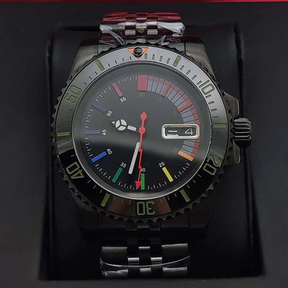 Men's New NH36 Automatic Mechanical Watch Rainbow Aseptic Dial Waterproof Case Casual Fashion Business Men's Watch