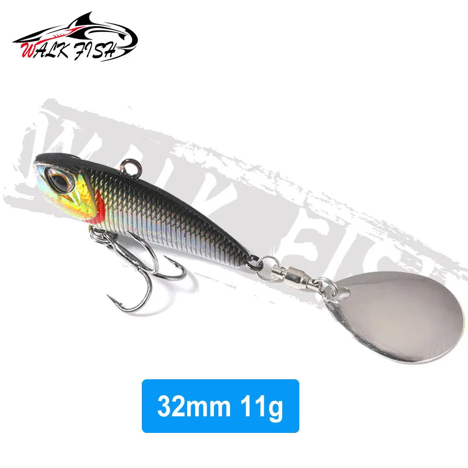 WALK FISH Spinner VIB Fishing Lure 7g 11g 15g 21g Sinking Water Ice Jigging Metal Spoon VIbration Hard Cranbait Japan Wobbler