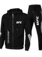 UFC Zipper Hoodie Set Comfortable Breathable Simple Casual Sports Two-Piece SetThin style