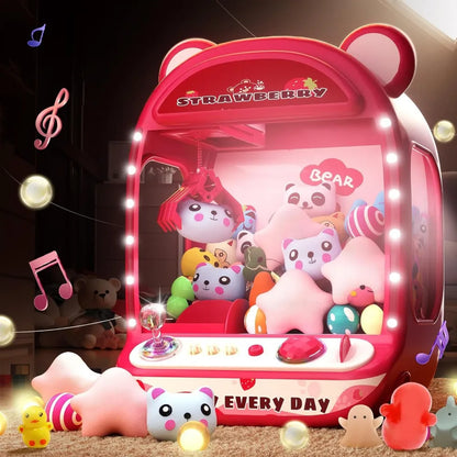Claw Game Machine,Unicorns Claw Machine for Kids,Mini Vending Machine with LED&Music,Rechargable Claw Arcade Games Toys for Gift