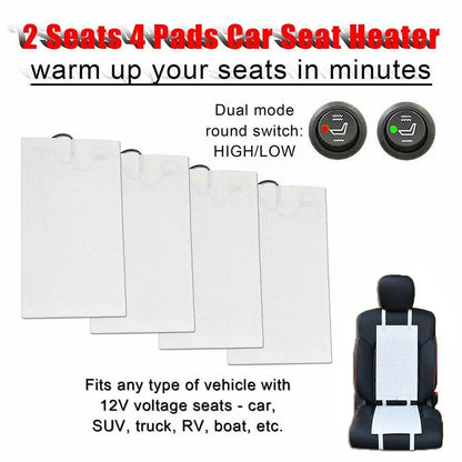 1pc Universal 12V Car Seat Heater Carbon Fiber Heating Safety Winter Heating Heater Seat Cushion Accessories Heater Car Se L9J6
