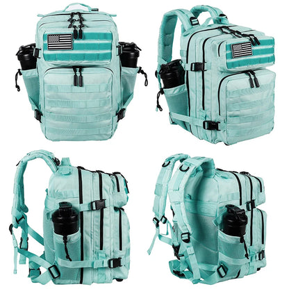 LHl 35L Tactical Backpack Small Athlete Gym Bag for Men/Women Qutdoor Travel Hiking Molle Rucksack with Bottle Holder