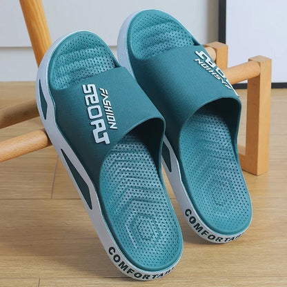 Summer Fashion Bathroom Non-slip Indoor and Family Sandals Men's and Women's Shoes Couple Slippers