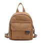 Fashion Women Mini Backpack Solid Color Corduroy Small Backpacks Simple Casual Student Bookbags Traveling Backpacks