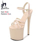 Sandals Women Wedding Shoes 2024 Summer Sexy High Heel 17/20CM Buckle Strap Nightclub Party Shoes Female Sandals Pole Dance Shoe