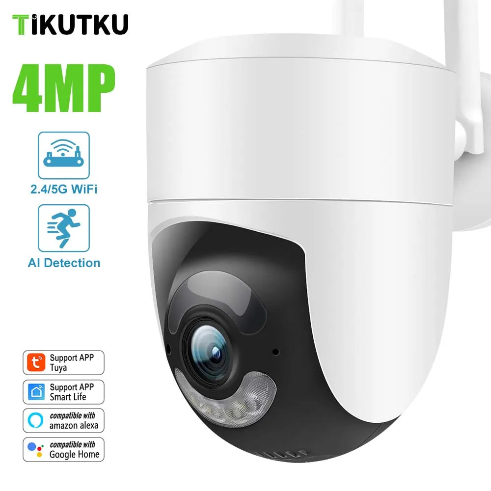 Tuya 5G WiFI IP Camera 2K 4MP Alexa Google Home NVR Outdoor Security Protection CCTV Monitor Motion Detection Video Surveillance