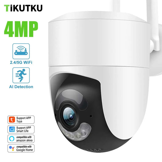 Tuya 5G WiFI IP Camera 2K 4MP Alexa Google Home NVR Outdoor Security Protection CCTV Monitor Motion Detection Video Surveillance