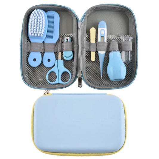 13pcs Multifunctional Baby Nail Clippers 8 8-piece Comb Nose Inhaler EVA Package Care Set Coisas Para Bebê