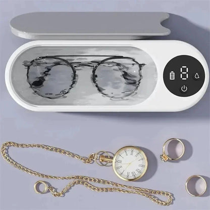 Household Cleaning Machine Digital Display Vibration Cleaning Machine for Ring Glasses Makeup Brush Jewelry Cleaning Machine
