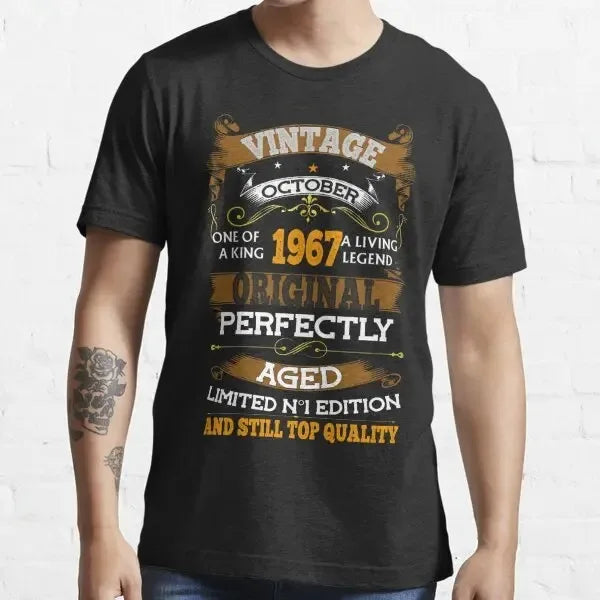 50th Birthday Tee Vintage Legends Born In 1972 50 Years Old T-Shirt Casual Blouse Camiseta Hombre Loose Cool Print Leisure Humor