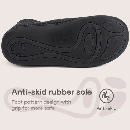 Pallene Women Curly Cotton Shoes Closed Back Home Slippers Memory Foam Soft Bottom Slides Winter Outdoor Walk Casual Slippers