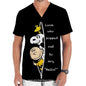 Hospital Nurse Uniforms Women Medical Uniform Print Scrub Top Snoopy Dental Clinic Work Clothes Mens Scrubs Short Sleeved Jacket
