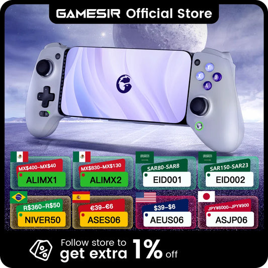 GameSir G8 Galileo Cellphone Gamepad Game Controller with Hall Effect Joystick for iPhone 15 Android Mobile Phone Cloud Gaming