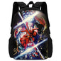 Cartoon Man M-Marvels Iron 3 pcs set Child School Backpack with Lunch Bags ,Pencil Bags School Bags for Boys Girls Best Gift