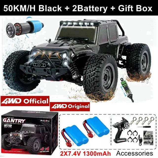 4WD Remote Control Car Off Road 4x4 RC High Speed Buggy Truck Super Brushless 50 or 80KM/H Fast Drift Racing Toy Kids Adults