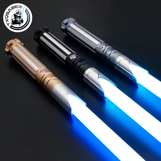 TXQSABER Neo Pixel Lightsaber SNV4 Smooth Swing Heavy Dueling Metal Hilt Laser Sword Blaster Force Mandalorian Jedi Cosplay Toys