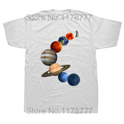 Funny Solar Systems Diagram Astronomy Lover Astronomer Space T Shirts Graphic Streetwear Short Sleeve Birthday Gifts T-shirt