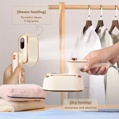 Foldable mini steam iron Steam iron, strong penetration steam to remove wrinkles, suitable for clothes, wool, poly, silk, linen,