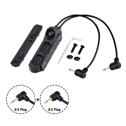WADSN Airsoft Axon Tactical Dual Function Switch Remote Button M300 M600 SF Plug NGAL PEQ OGL L3 Laser FIT Mlok Keymod 20mm Rail