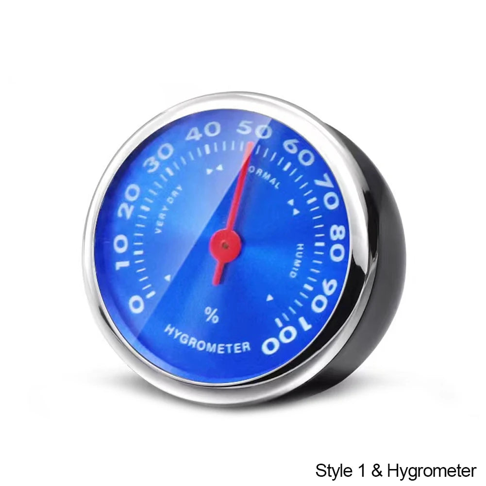 Car Clock Auto Watch Thermometer Hygrometer Home Automobiles Interior Decoration Ornament Automotive Clock In Car Accessories