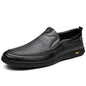 Men Casual Summer Footwear Breathable Mens Leisure Walk Loafers Genuine Leather Moccasins Hollow Out Slip on Male Driving Shoes