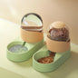 2L/3.5L Cat Automatic Feeder Water Dispenser Pet Feeding Food Container Bowl Large Capacity Plastic Solid Vertical Dog Supply