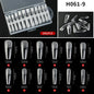 240pcs Semi-frosted Matte Fake Nails Long Coffin Stiletto Artificial False Nails Tips Clear Fake Nail Art Tips For Extension