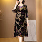 2024 Summer New Floral Print Chiffon Casual Midi Dress Women Elegant Loose Chic Pretty Dress Red Vintage Festival Party Dresses