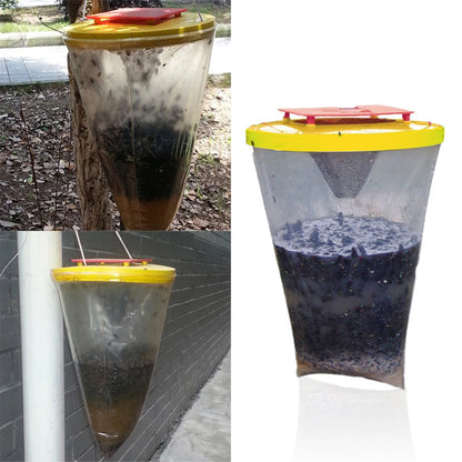 Flies Catcher Disposable Pest Control Bug Trap Bag Hanging Flycatcher Bag with Bait for Parks/Canteens/Restaurants/Farms Outdoor
