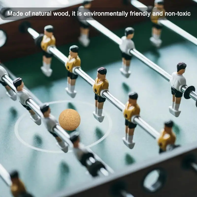 1/6Pcs 36mm Table Football Cork Solid Wood Foosball Table Soccer Ball Fussball Football Machine Replacement Accessories