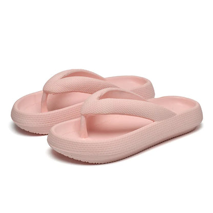 Men'S Platform Flip Flops Summer Soft Sole Eva Slippers For Men Outdoor Casual Beach Shoes Home Non-Slip Bathroom Slides Shoes