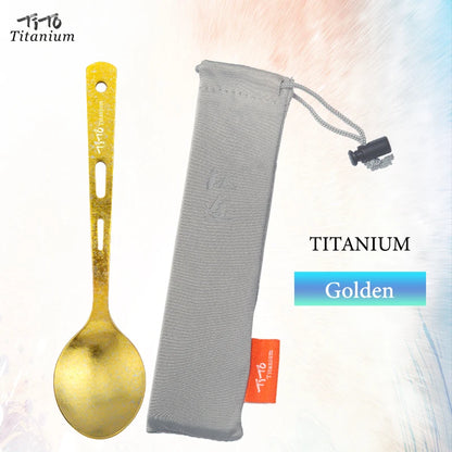 TiTo TiTanium Spork Spoon Tableware Combination Outdoor Camping Titanium Alloy Fork Collection Travel Knife Practical 3Pcs Set