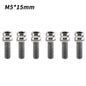 MUQZI 6PCS Titanium Bolts M5x15 M5x17 Bicycle Handlebar Stem Screw With Washer