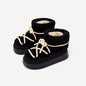 2024 Fashion Women's Winter Warm Snow Boots Toe Wrap Warm Cotton Slippers 5cm Padded Thickened Platform Ankle Boots Botas Mujer