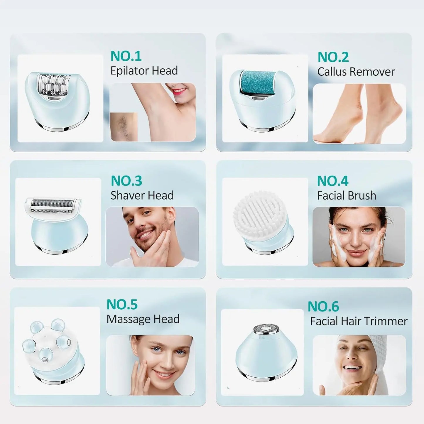VGR Epilator for Women Hair Remover Electric Epilator Leg Body Bikini Lady Shaver Facial Underarms Hair Removal Tool V-733