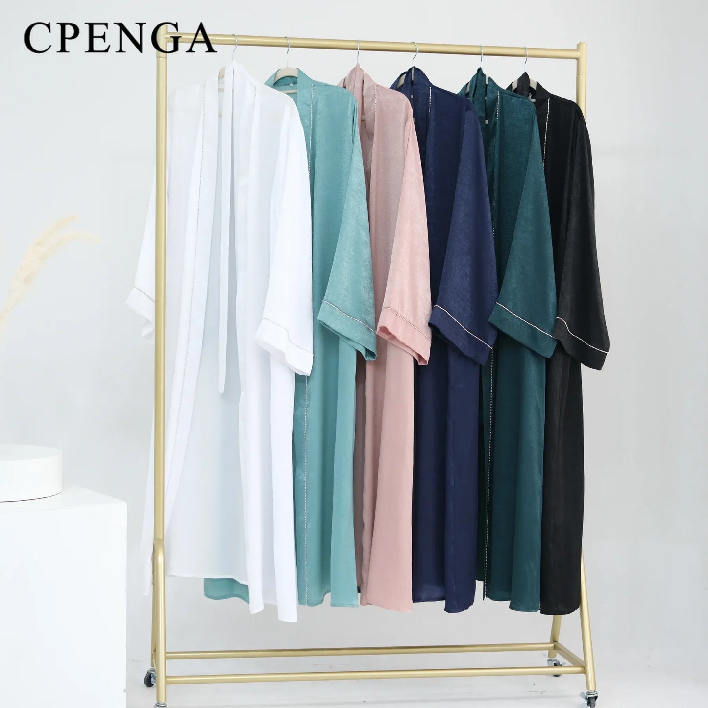 2024 Muslim Modest Cardigan for Women Eid Arab Abaya Dubai Dress Islamic Daily Long Sleeve Clothing Turkey Solid Color Coat Robe