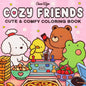 Cartoon Coloring Book For Adults And Teens Featuring Adorable Creatures for Christmas Gifts To Relax In A Cozy Hygge Moment