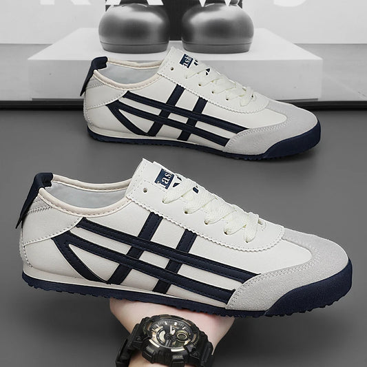 Men's Classic Running Shoes Lace Up Flat Bottom Sports Shoes Soft Sole Walking Shoes Breathable Couple Casual Shoes Tennis Shoes