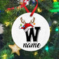 Personalized Christmas Ornament Custom Name Photo Prop Pendant Xmas Party Photography Accessories Ornament Xmas Keepsake Gift